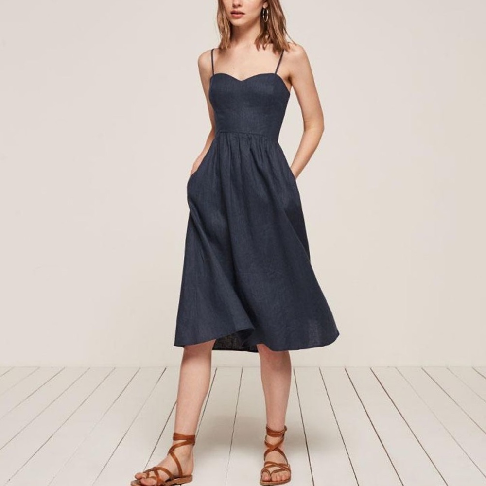 RARE Reformation Olivia Linen Dress